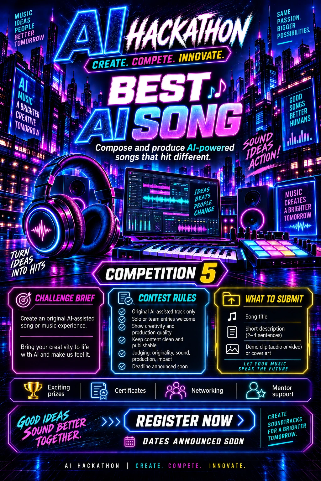 Best AI Song flyer